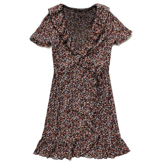 Ditsy Floral Surplus Mini Dress Cowgirl Dress - Size M - Picture 4 of 11
